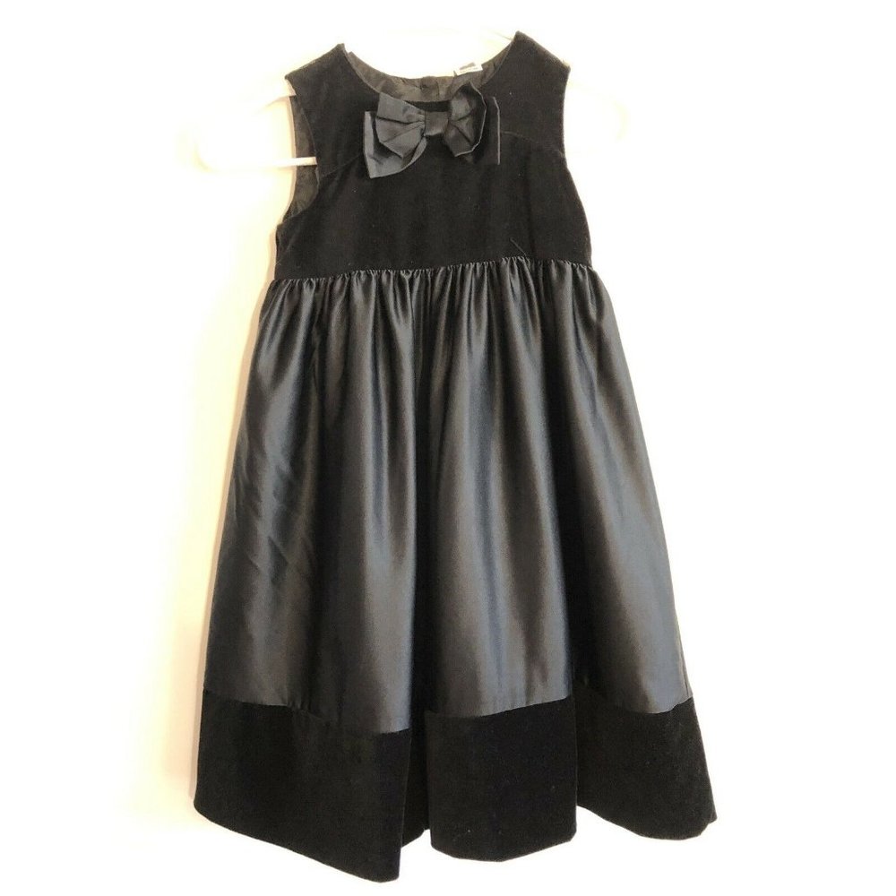 Carters Girls 5 Dress Black Sleeveless Velveteen